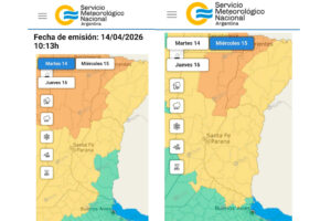 Alerta amarilla por fuertes tormentas para Entre Ríos