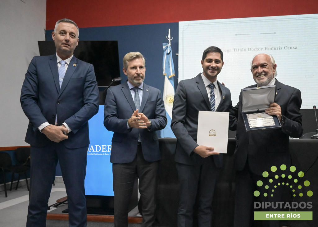 Diputados acompañó la entrega del título Doctor Honoris Causa a Ricardo Gil Lavedra en la UADER