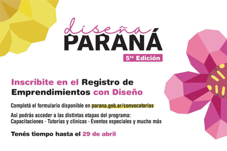 Diseña Paraná: se abre la inscripción al registro de emprendedores para la 5ª edición