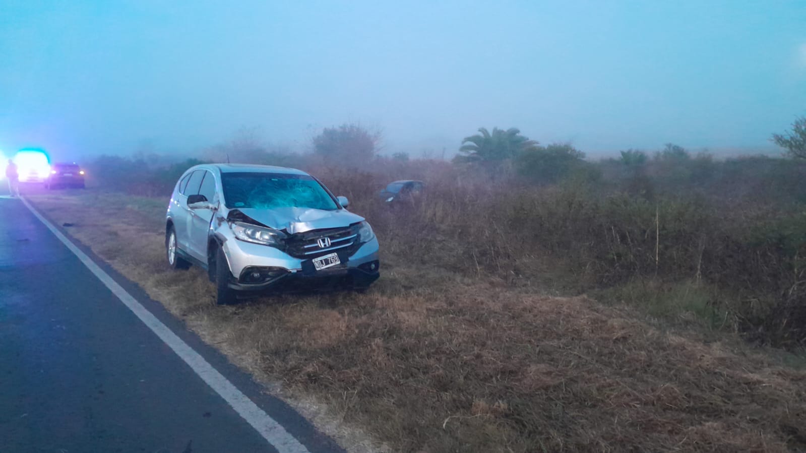 Fatal accidente en Ruta 32: murió un hombre que pedía ayuda tras despistarse en medio de la niebla