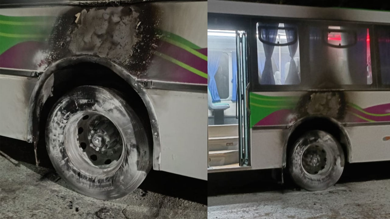 Se conocieron detalles del incendio a un colectivo en Paraná: sospechan de una bomba molotov