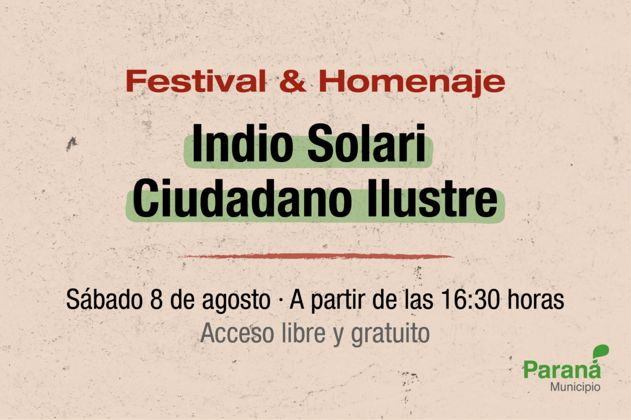 Paraná rendirá homenaje al Indio Solari con una jornada de música, memoria y encuentro